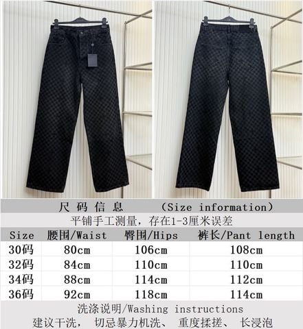 QUẦN JEANS NAM L V MONOGRAM DENIM DÀY DẶN, HIỆU ỨNG RÁCH