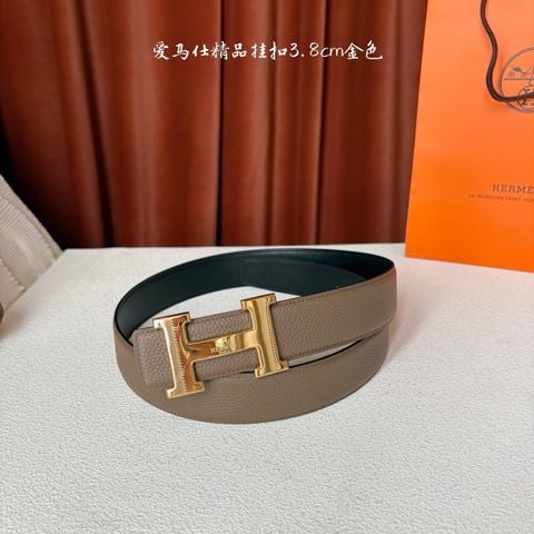 THẮT LƯNG NAM H M BẢN 3.8CM KHÓA H ÁNH VÀNG HAI MẶT