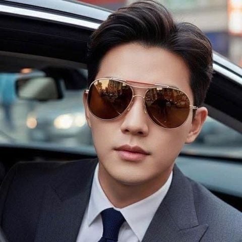 KÍNH MẮT NAM MB DÁNG AVIATOR 2 CẦU – VIỀN KIM LOẠI MẠ VÀNG, TRÒNG TINT SANG, LOGO SNOWCAP TINH XẢO