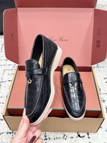 GIÀY LOAFER NAM NỮ L P SUMMER CHARMS WALK DA BÒ DẬP VÂN CÁ SẤU