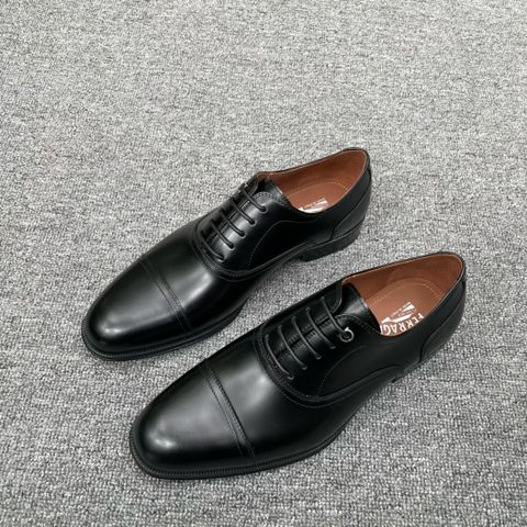 Giày Tây SALVATOR*E  – Oxford Cap-Toe Đen Đẳng Cấp Ý