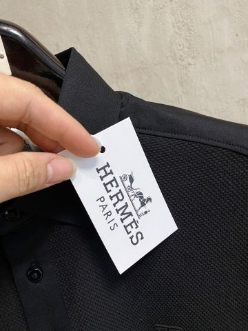 ÁO POLO NAM H M DỆT NỔI COTTON SỢI DÀI LOGO THÊU TINH TẾ