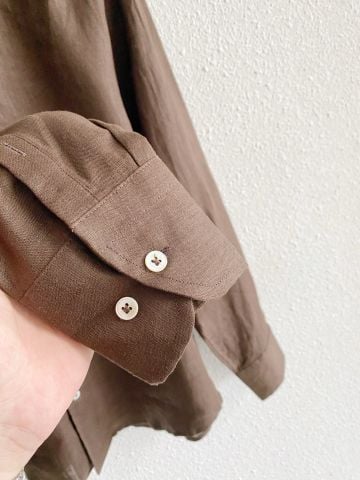 ÁO SƠ MI NAM L P THUẦN LINEN CỔ SPREAD PHOM REGULAR
