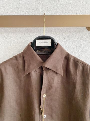 ÁO SƠ MI NAM L P THUẦN LINEN CỔ SPREAD PHOM REGULAR