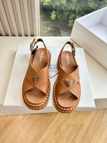 SANDAL NỮ PRAD* PHIÊN BẢN MỚI 2025 ĐẾ XUỒNG NHẸ & LOGO TAM GIÁC