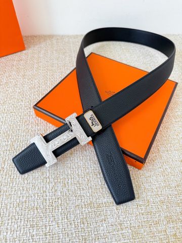 THẮT LƯNG NAM H M KHÓA H KHẮC HỌA TIẾT – DÂY DA BÊ 2 MẶT BẢN 3.8CM