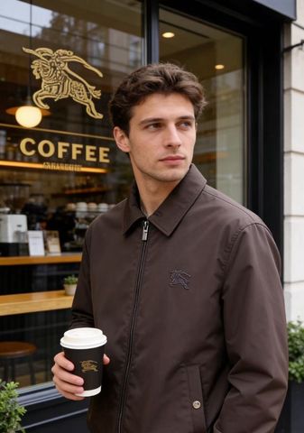 ÁO KHOÁC NAM B B R HARRINGTON PHOM LỬNG CỔ BẺ, LÓT KẺ KINH ĐIỂN