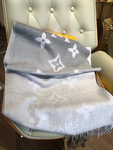 KHĂN CHOÀNG UNISEX L V REYKJAVIK GRADIENT CHUYỂN SẮC MONOGRAM JACQUARD