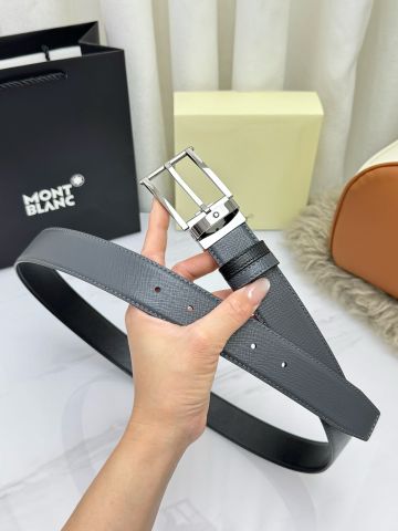 THẮT LƯNG NAM M B BẢN 3,5CM DA BÊ VÂN SARTORIAL KHÓA KIM XOAY 2 MẶT