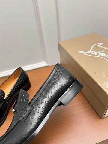 LOAFER NAM C L PHOM MŨI VUÔNG, DA BÊ ĐAN THỦ CÔNG