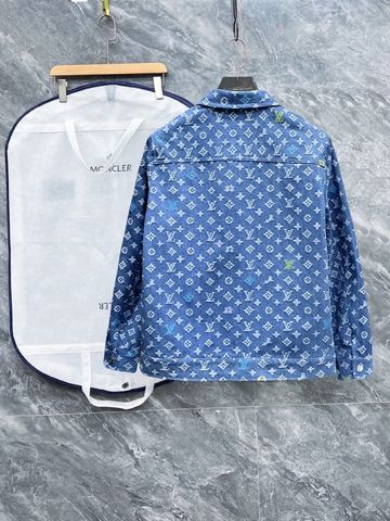 ÁO KHOÁC DENIM NAM L V PHOM BLOUSON HỌA TIẾT JACQUARD TOÀN THÂN