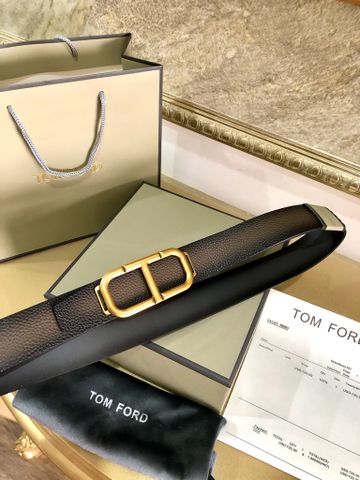 THẮT LƯNG NAM Tom* Ford* bản 3,8cm KHÓA OVAL VÀNG MỜ