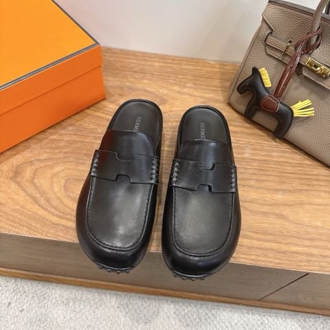 GIÀY SỤC NAM NỮ H M ÉCLAIR DA BÊ 2 PHIÊN BẢN DA LÌ / DA HẠT PHOM LOAFER