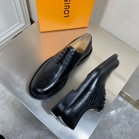 GIÀY NAM LV* VARENNE OXFORD DA BÒ DẬP VÂN – BROGUE TINH XẢO,