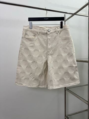 QUẦN SHORT NAM L V DAMIER 3D JACQUARD DENIM – HOẠ TIẾT CHÌM ĐỘC LẠ