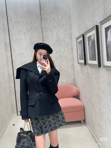 ÁO NỮ KHOÁC DIO WOOL NAVY