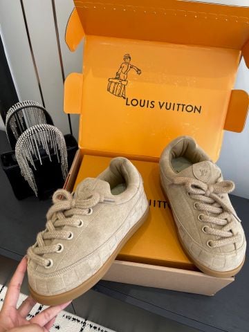 GIÀY UNISEX LV* YETI DAMIER MÀU BE – PHOM CHUNKY DÁNG TRÒN