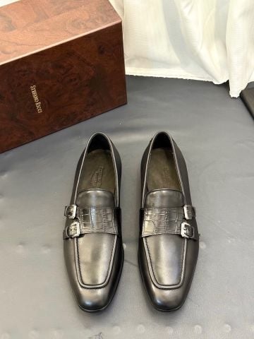 GIÀY NAM LOAFER SR ĐAI ĐÔI KHÓA KIM LOẠI ĐẾ DA THẬT