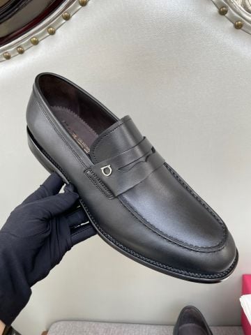 GIÀY NAM LOAFER FERR* DA BÒ NHẬP FORM MŨI TRƠN DOANH NHÂN ĐẾ DA Ý CAO CẤP