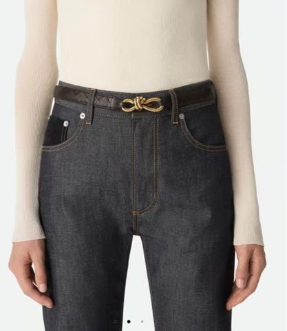 THẮT LƯNG NỮ BV DÒNG ANDIAMO ĐAN INTRECCIO Ô VUÔNG