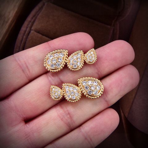 BÔNG TAI NỮ BOUC EAR CRAWLER 3 GIỌT LỆ PAVÉ LẤP LÁNH