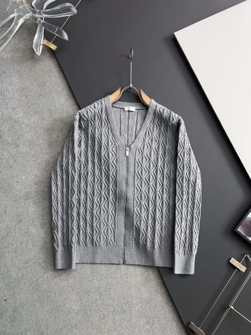 ÁO LEN UNISEX CD* DỆT KIM XÁM KHÓA KÉO CAO CẤP