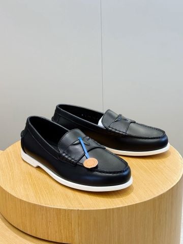 GIÀY LOAFER NAM L V CROISETTE PHOM APRON-TOE DA BÊ MỊN PHỐI ĐẾ CAO SU NHẸ