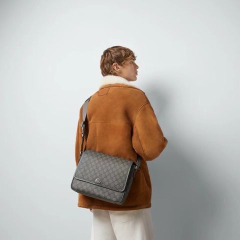 TÚI ĐEO CHÉO NAM G C OPHIDIA MEDIUM MESSENGER GG SUPREME TENDER CANVAS