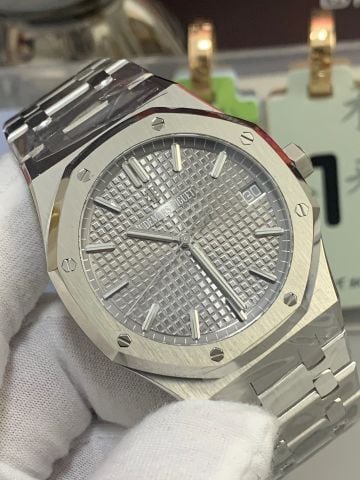 ĐỒNG HỒ AP ROYAL OAK 15500 MẶT XÁM TAPISSERIE 41MM