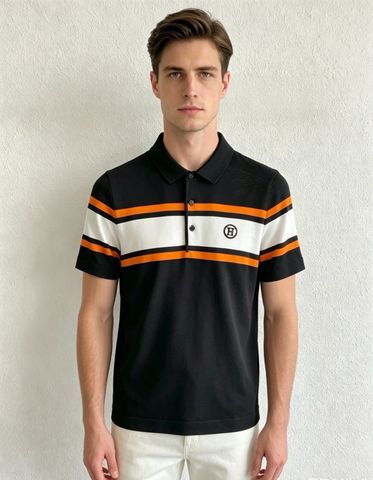 ÁO POLO NAM H M SIGNATURE STRIPE KNIT SHORT-SLEEVE, PHOM SMART-CASUAL DỄ MẶC