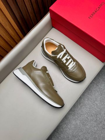 GIÀY SNEAKER NAM FGM* DÂY BUỘC LOW-TOP DA BÒ PHỐI ĐẾ CAO
