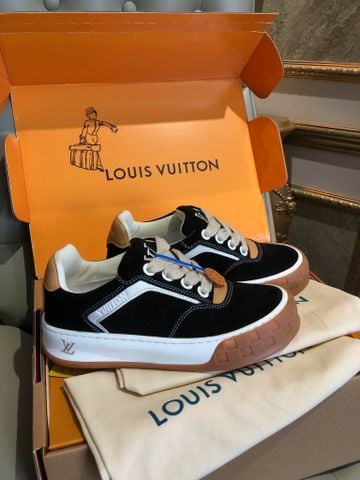 GIÀY SNEAKER NAM NỮ L V PHOM LOW-TOP RETRO SKATE DA SUEDE PHỐI ĐẾ GUM DÀY