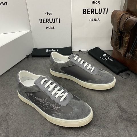 GIÀY SNEAKER NAM B R L T PLAYTIME SCRITTO PHỐI CANVAS & DA BÊ