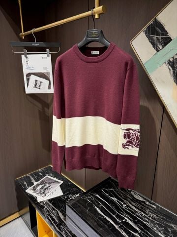 ÁO LEN NAM BUR* PHỐI MẢNG NGANG SIGNATURE PATCH TỐI GIẢN SANG TRỌNG