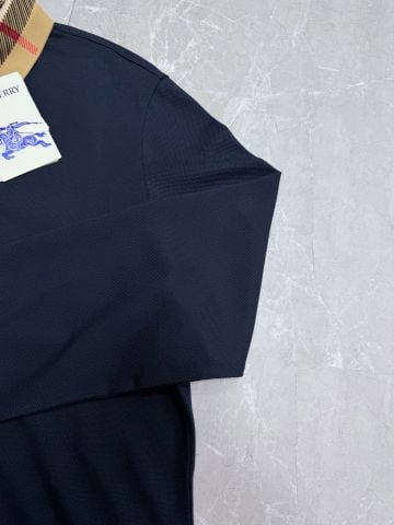 ÁO POLO NAM B DÀI TAY CỔ PHỐI CHECK, PHOM CLASSIC CHỈN CHU