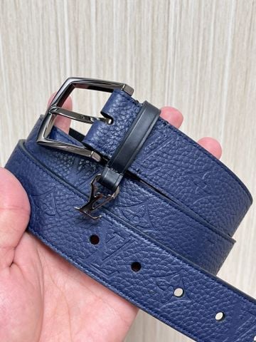 THẮT LƯNG NAM L V HAI MẶT – DA BÒ VÂN HẠT ÉP HỌA TIẾT, BẢN 3,5 CM