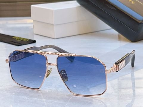 KÍNH UNISEX BALM SOLDIER – GỌNG ĐEN VIỀN VÀNG, MẮT GRADIENT CAO CẤP