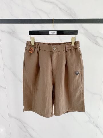 QUẦN SHORT NAM LINEN RELAXED TAILORING – PHOM LƯNG THUN CÀI NÚT SANG GỌN