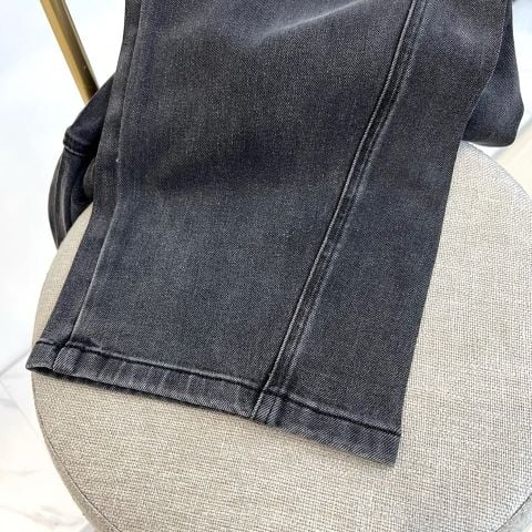QUẦN JEANS NAM D O WASH ĐEN BẠC – PHOM ỐNG ĐỨNG HƠI BO, DENIM CO GIÃN