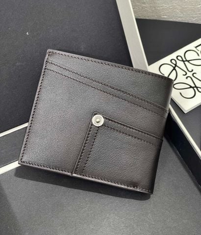 VÍ NAM LW PANTA BIFOLD WALLET DA BÒ SHINY CALFSKIN VINTAGE INSPIRED DENIM