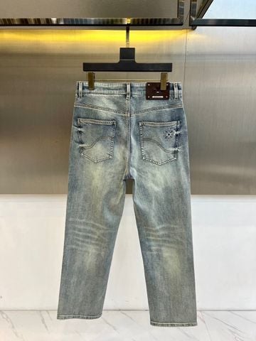QUẦN JEANS NAM C H WASH BẠC VINTAGE – PHOM ỐNG ĐỨNG, DENIM COTTON CO GIÃN NHẸ
