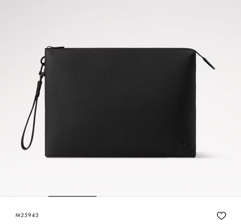 TÚI CẦM TAY NAM LV* AEROGRAM DA HẠT ĐEN