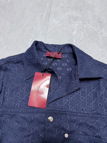 BỘ ÁO SƠ MI + QUẦN SHORT NAM GC MONOGRAM DỆT NỔI PHOM GỌN SANG TRỌNG