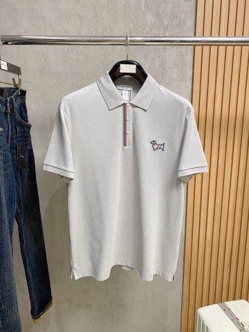 ÁO POLO NAM TB LOGO HECTOR THÊU NGỰC, NẸP SỌC SIGNATURE, CHẤT PIQUÉ DỆT MẬT ĐỘ CAO