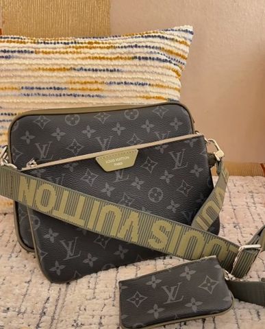TÚI NAM NỮ L V TRIO MESSENGER MONOGRAM ECLIPSE 3-IN-1 PHONG CÁCH STREET-LUXURY