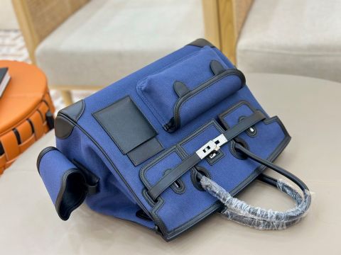 TÚI XÁCH NỮ H* BERLINGOT XANH DENIM SECONDHAND