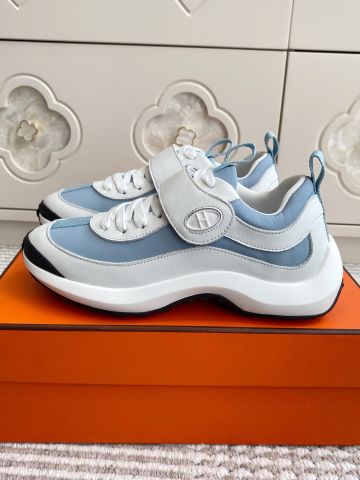 GIÀY THỂ THAO NAM NỮ HERM* LOOP SNEAKER PHỐI XANH TRẮNG