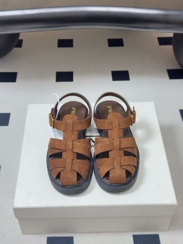 SANDAL NỮ PRD DÁNG ROMAN ĐẾ TPU DÀY BẢN, DA BÒ PHỐI QUAI ĐAN CỔ ĐIỂN