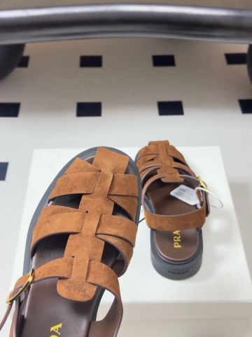 SANDAL NỮ PRD DÁNG ROMAN ĐẾ TPU DÀY BẢN, DA BÒ PHỐI QUAI ĐAN CỔ ĐIỂN