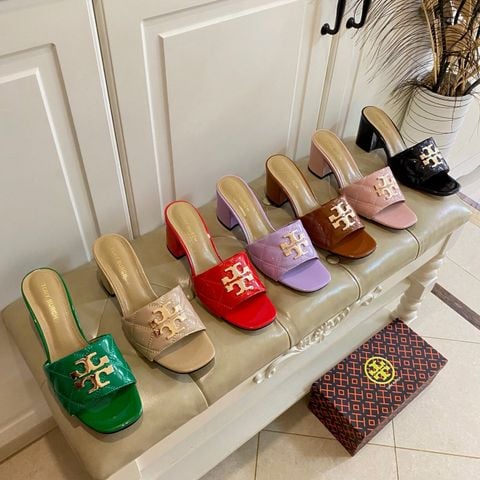 SANDAL CAO GÓT NỮ TB* LOGO ĐẶC TRƯNG – DA BÓNG, LÓT DA CỪU